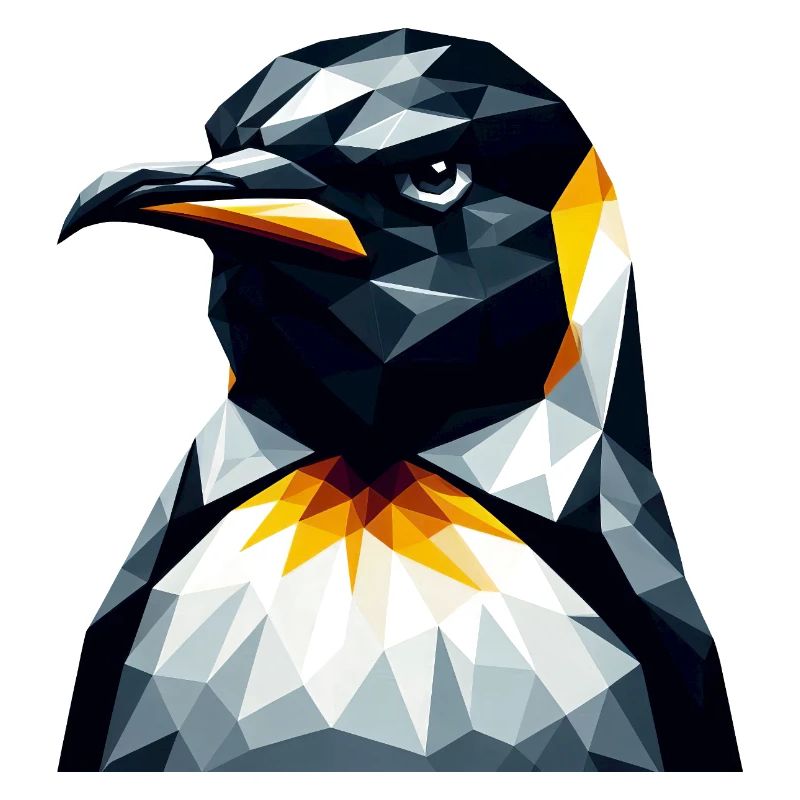 Geometric Penguin Polygon Math Art