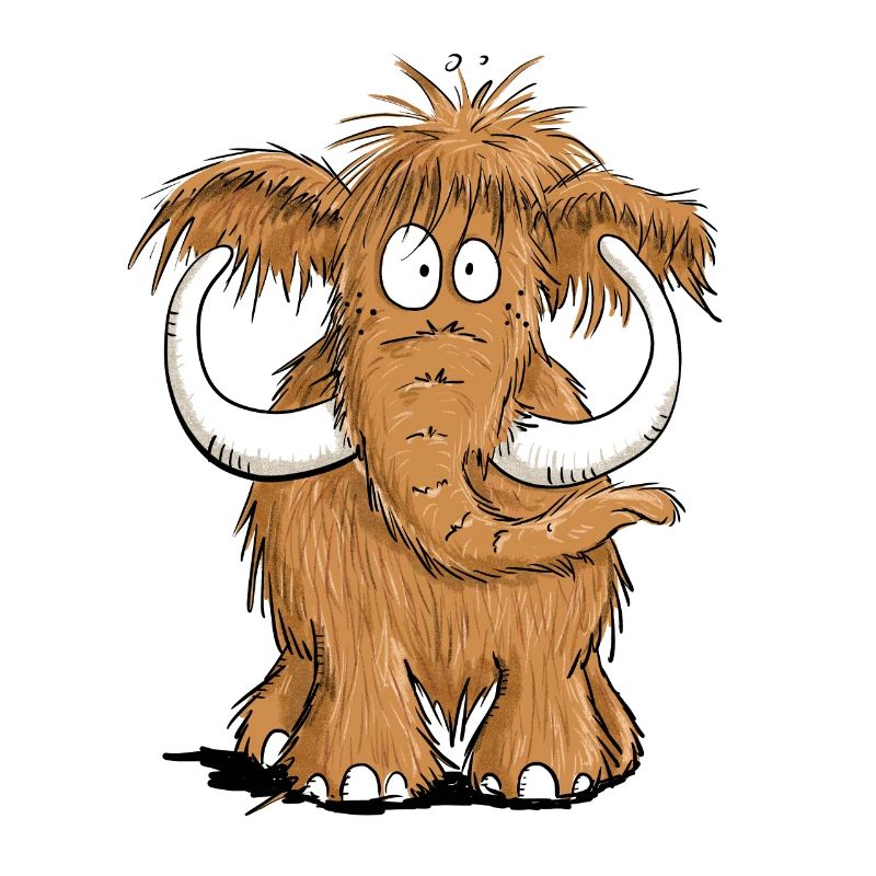 Furry Mammoth I Comic Animals I Elephant Gift