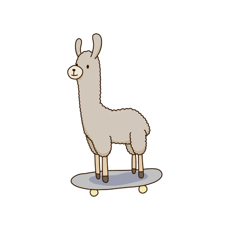 Llama skateboard