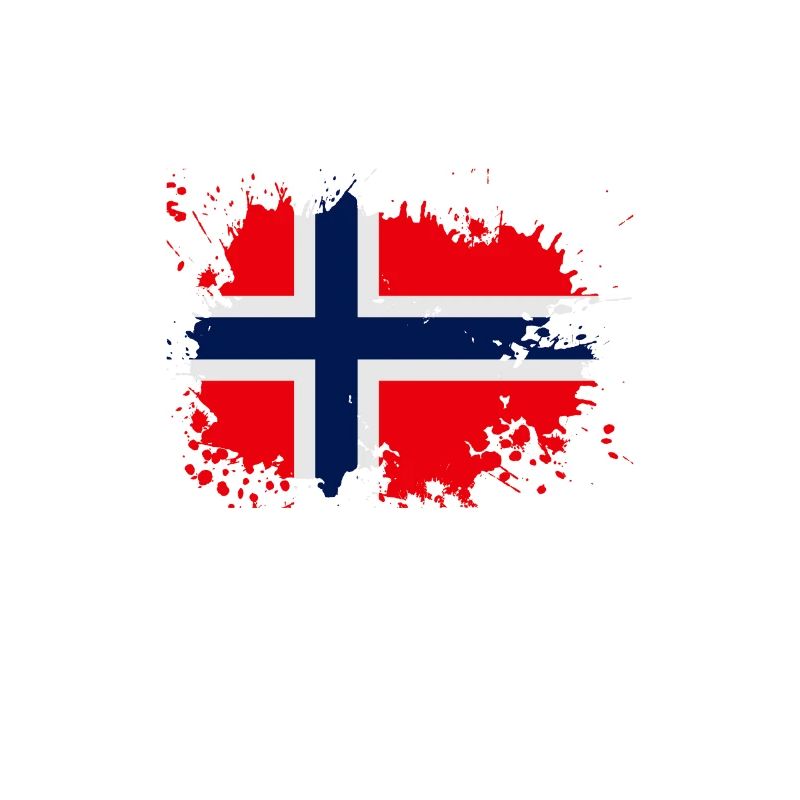 Éclaboussure du drapeau norvégien