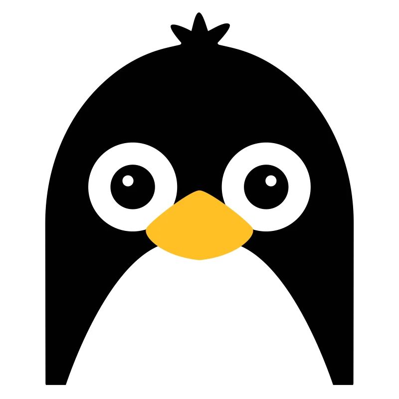 Visage de pingouin mignon