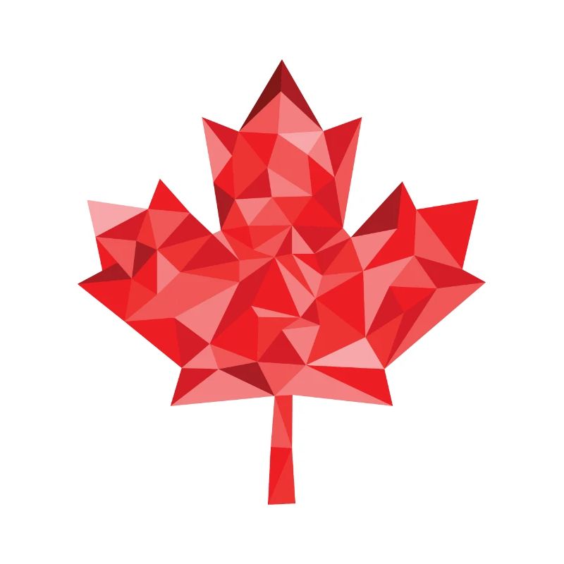Feuille d'érable polygone Canada
