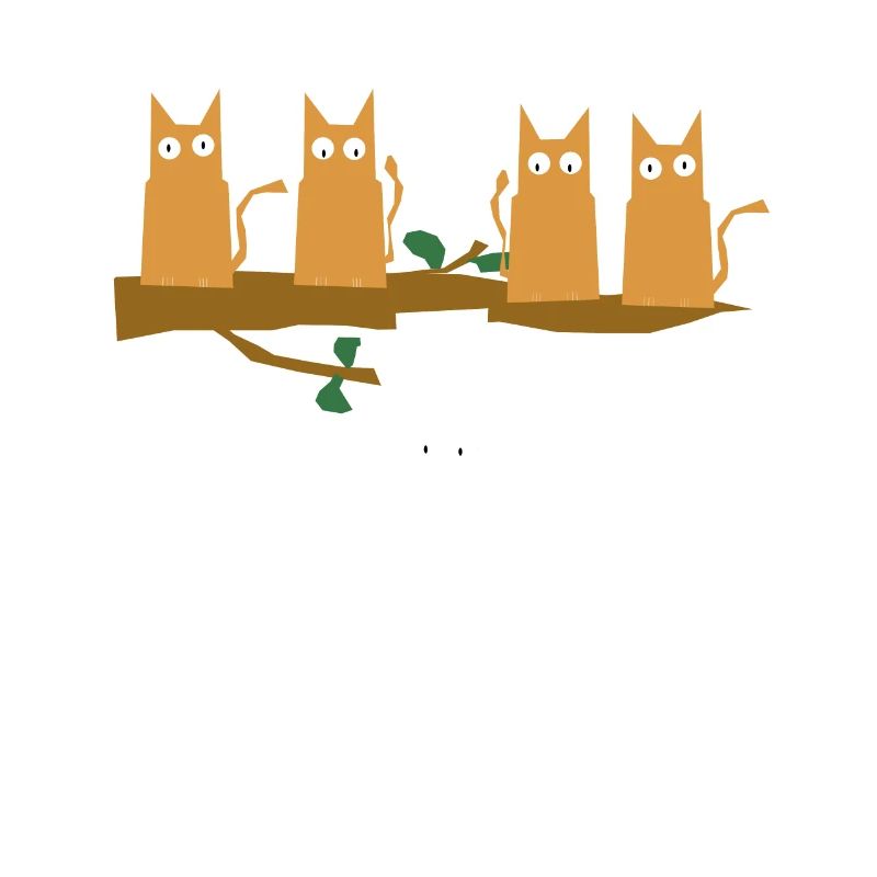 Be Different Funny Cats TShirt chat blanc