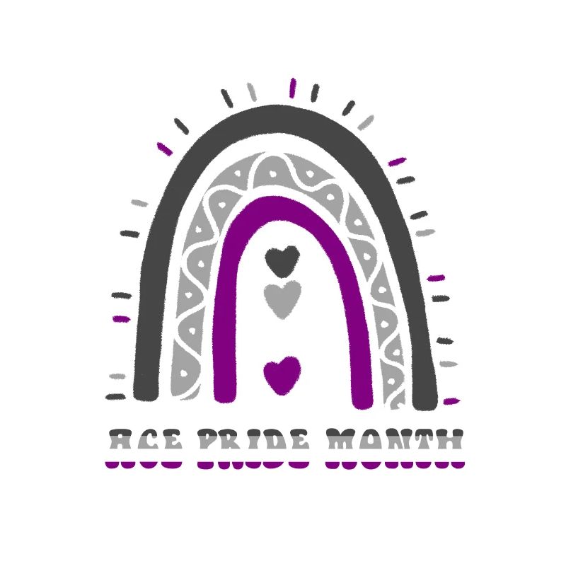 Happy Ace Pride Monat Asexual Boho Regenbogen