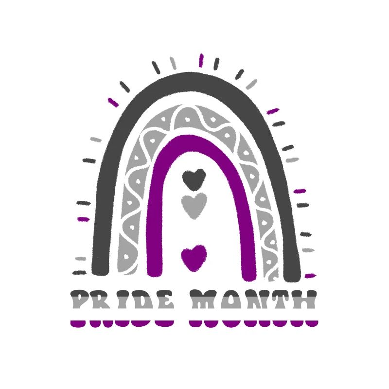 Joyeux mois de la fierté Asexual Boho Rainbow