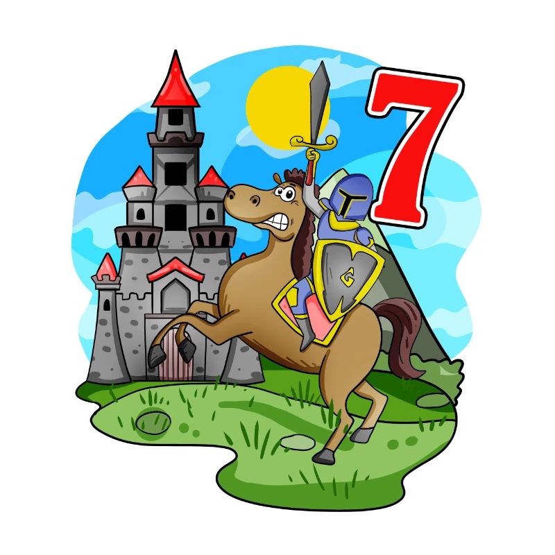 Ritter 7. Geburtstag 7 Jahre Junge Geschenk