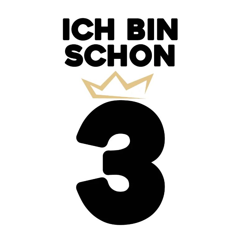 3 Geburtstag - 3 Jahre mit Krone
