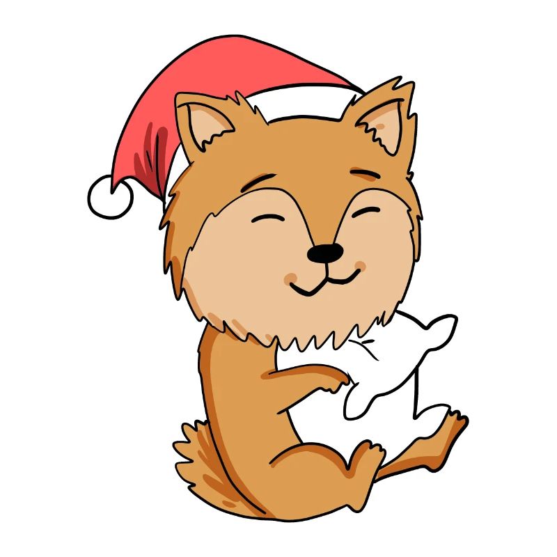 Spitz Miniature Chien Noël Sommeil Fatigué