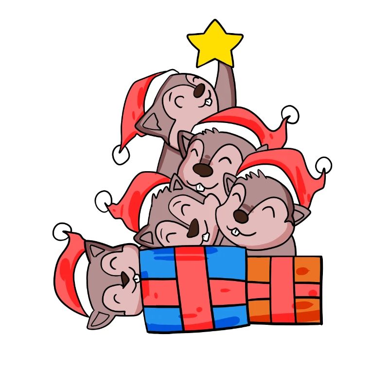 Christmas Christmas Tree Squirrel