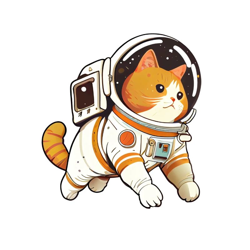Chat mignon de l'espace - Humour animaux drôle