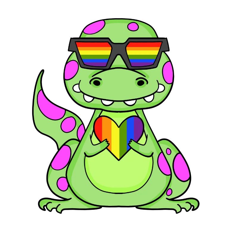 Dino Regenbogen Herz