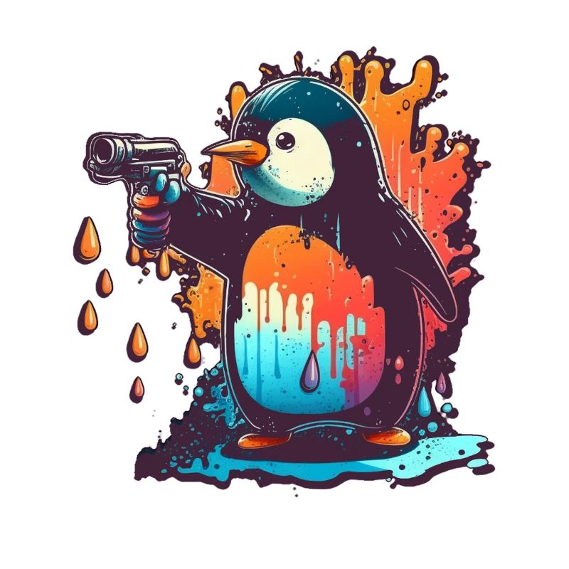 Penguin with pulled kolt