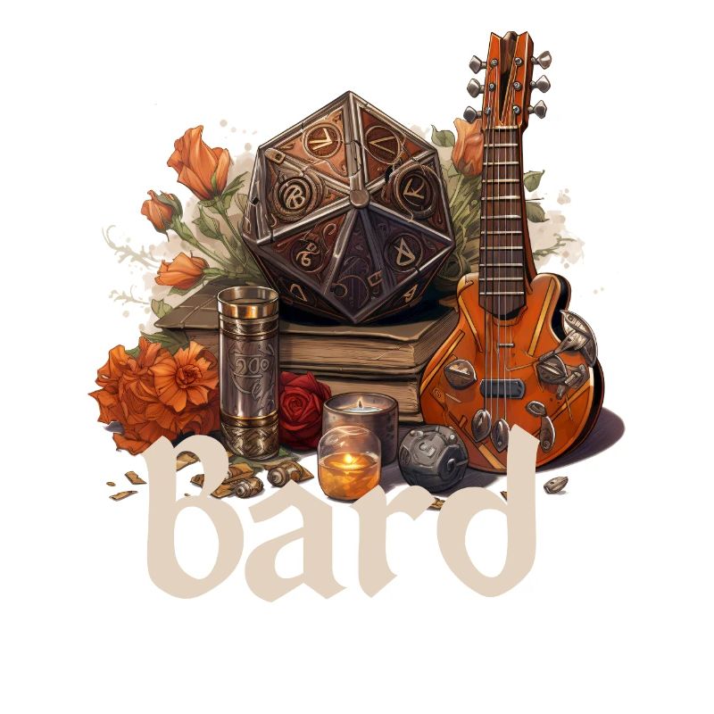 Barde mit W20 & Items – Fantasy RPG Design