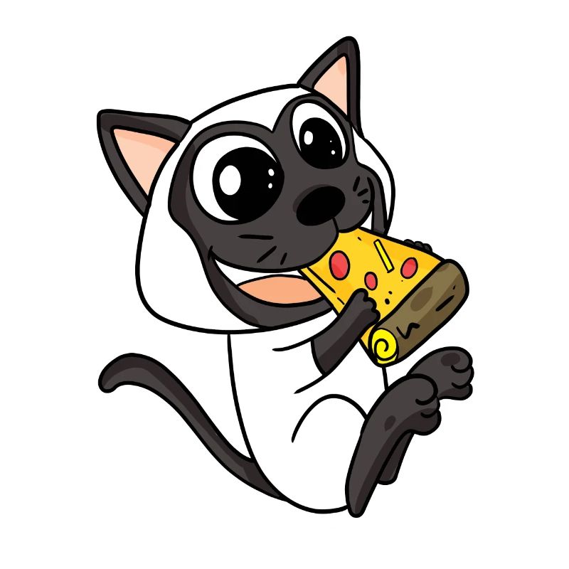 Siamese Cat Cat Pizza