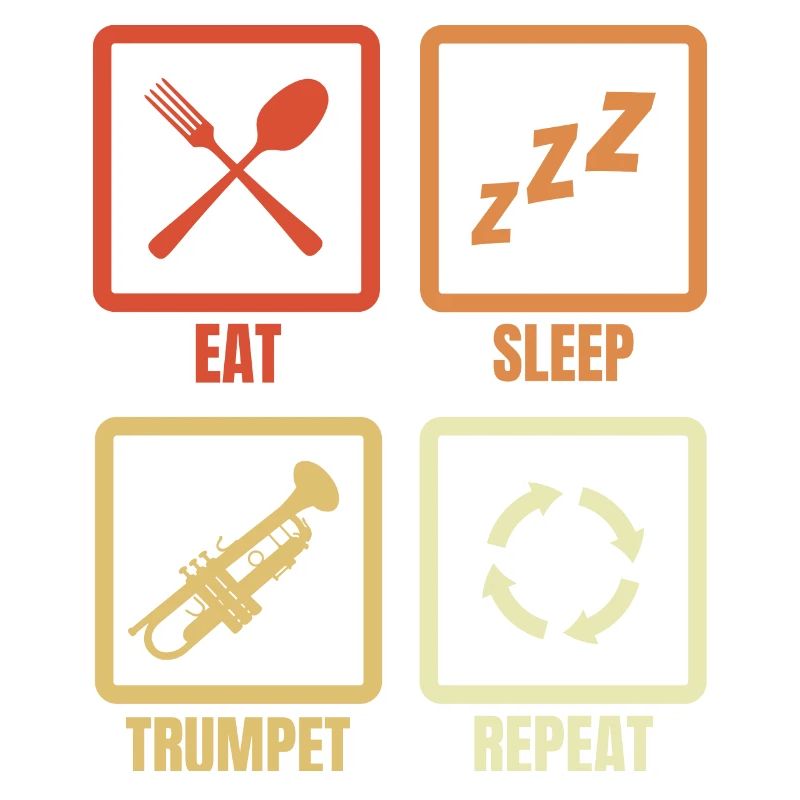 Manger Sommeil Trompette Répéter