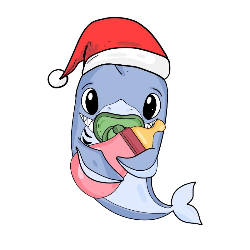Requin Bébé Noël Poisson Poisson