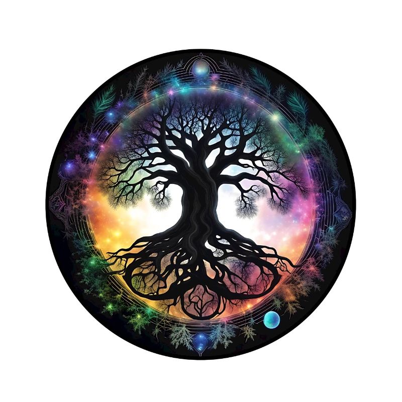 Root tree in rainbow circle