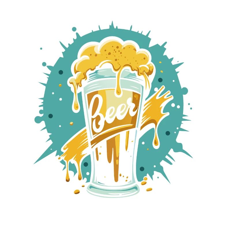 Graphique d’éclaboussures de bière mousseuse