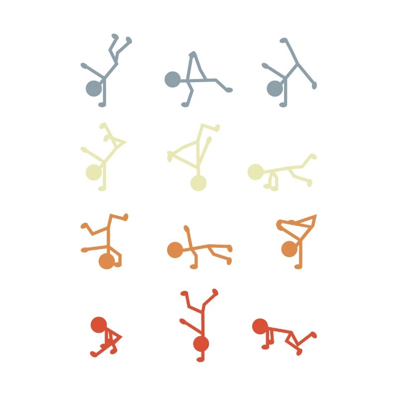 Breakdancer stick figures