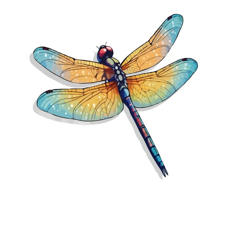 Illustration de libellule colorée