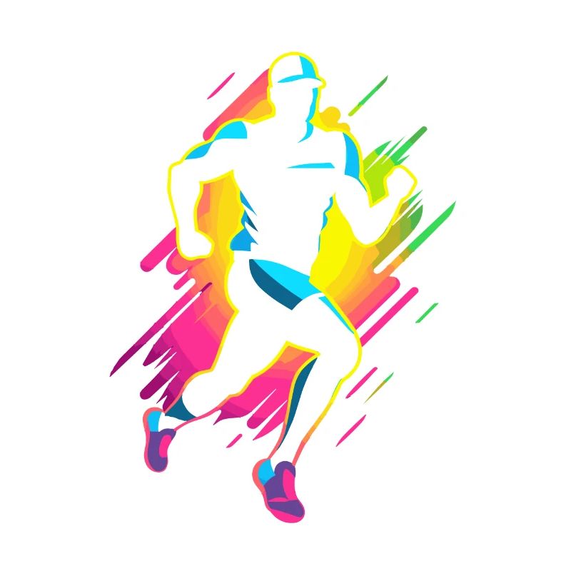 Marathon Läufer Comic Look