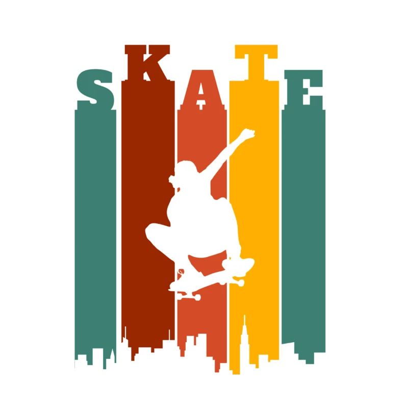Skateboarder Retro