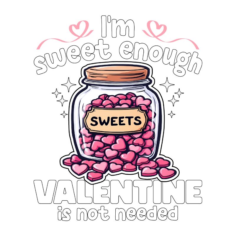 ICH BIN SÜSS GENUG, VALENTINSTAG WIRD NICHT GEBRAUCHT - GESCHENK