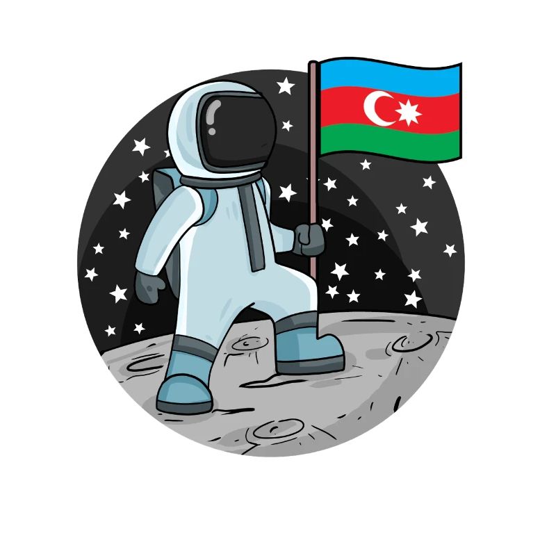 Drapeau astronaute Azerbaïdjan