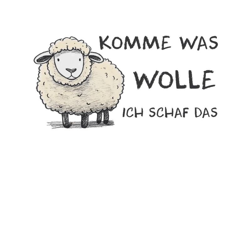 Komme was wolle ich Schaf das Schaf Wolle