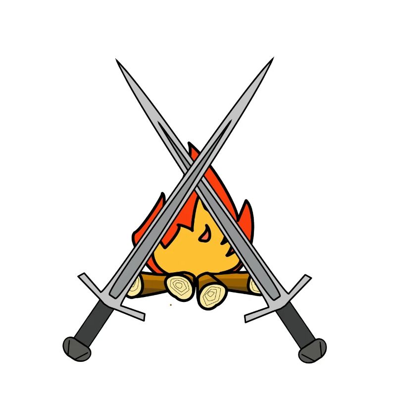 Épée Guerrier Feu de camp Épées médiévales