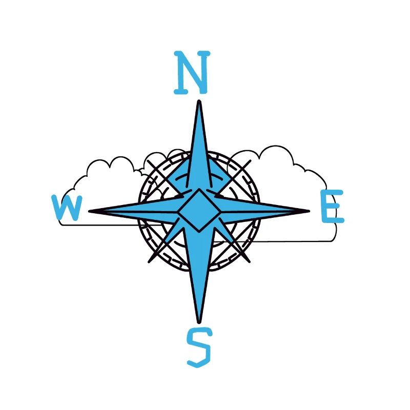 Wind Rose Maritime Compass Cloud