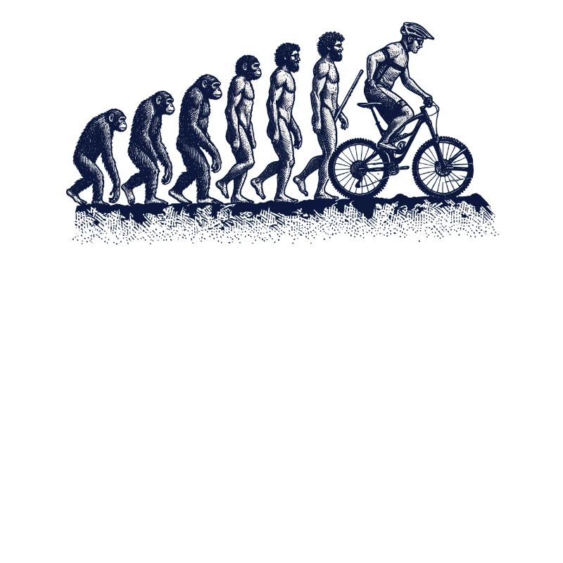 Évolution du singe au cycliste
