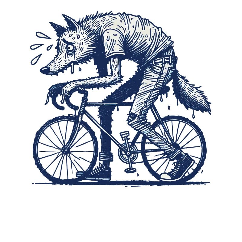 Bicycle Wolf Design Créatif Cyclisme