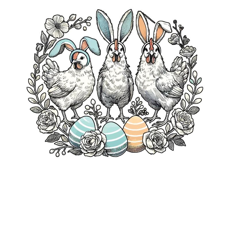 Easter Chickens Retro Easter Bunny Chick Aesthetics