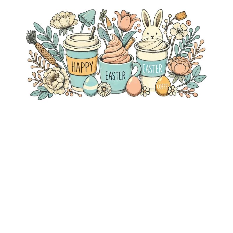 Easter Bunny Coffee Cup Latte Macchiato Easter