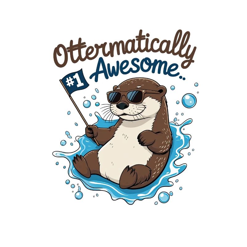 Cute Otter for Kids – Funny Birthday Design