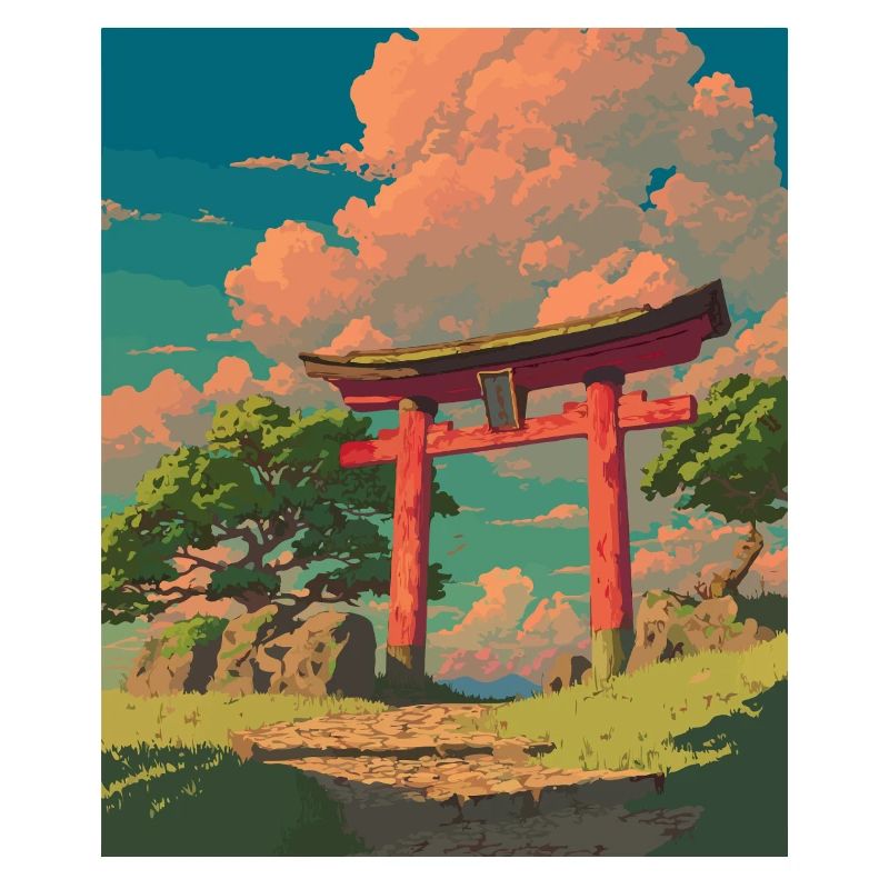 Serene Japan Torii Gateway Scene