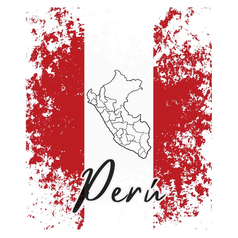 J'aime le Pérou, le drapeau péruvien