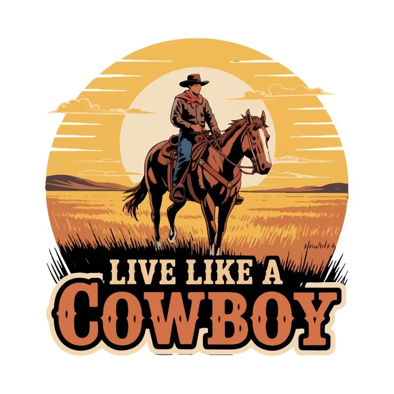 Conception graphique de Cowboy Sunset Ride