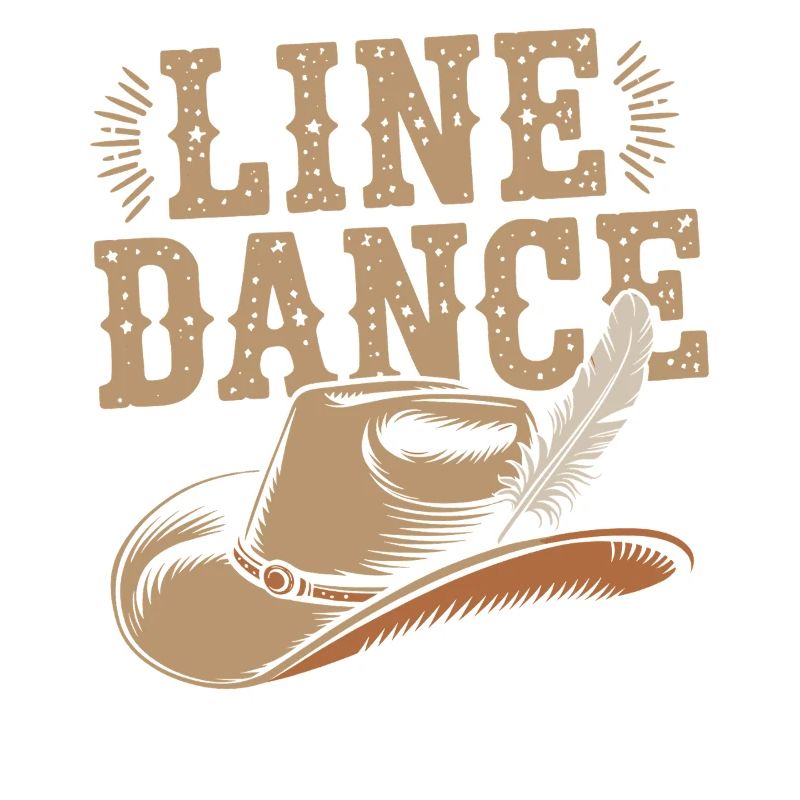 Conception de danse en ligne de cow-boy occidental
