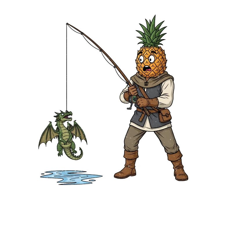Ananas Mittelalter Drache