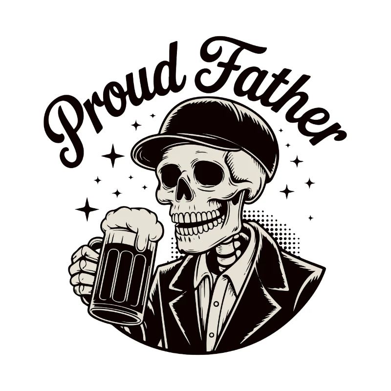 Skull Father Cheers Tee