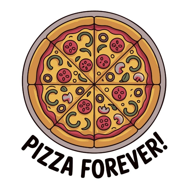 Retro Pepperoni Pizza Slice Pattern