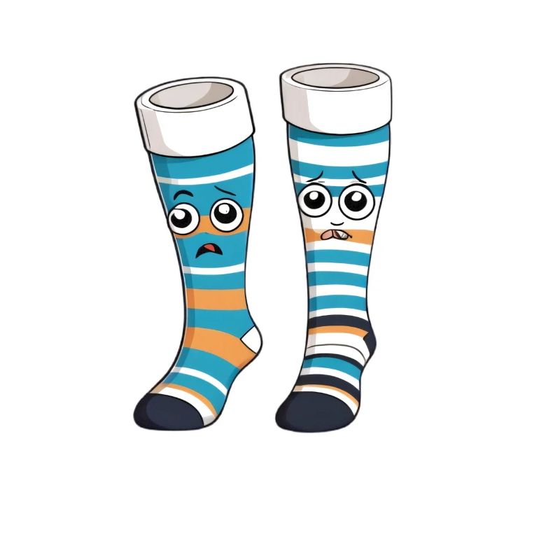 Funny Stripe Socks Faces