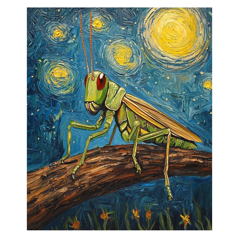 Grasshopper Grasshopper Van Gogh Style