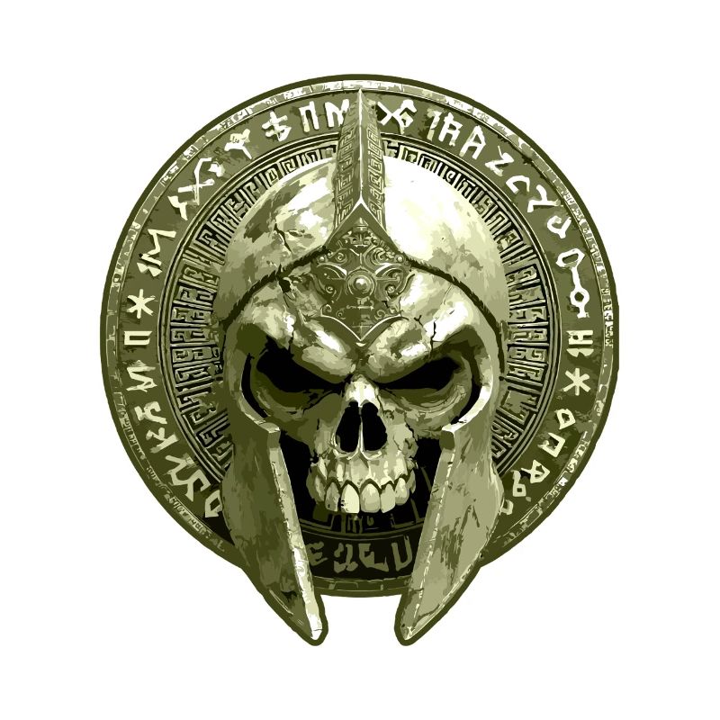 Spartan Skeleton Gladiator Skull