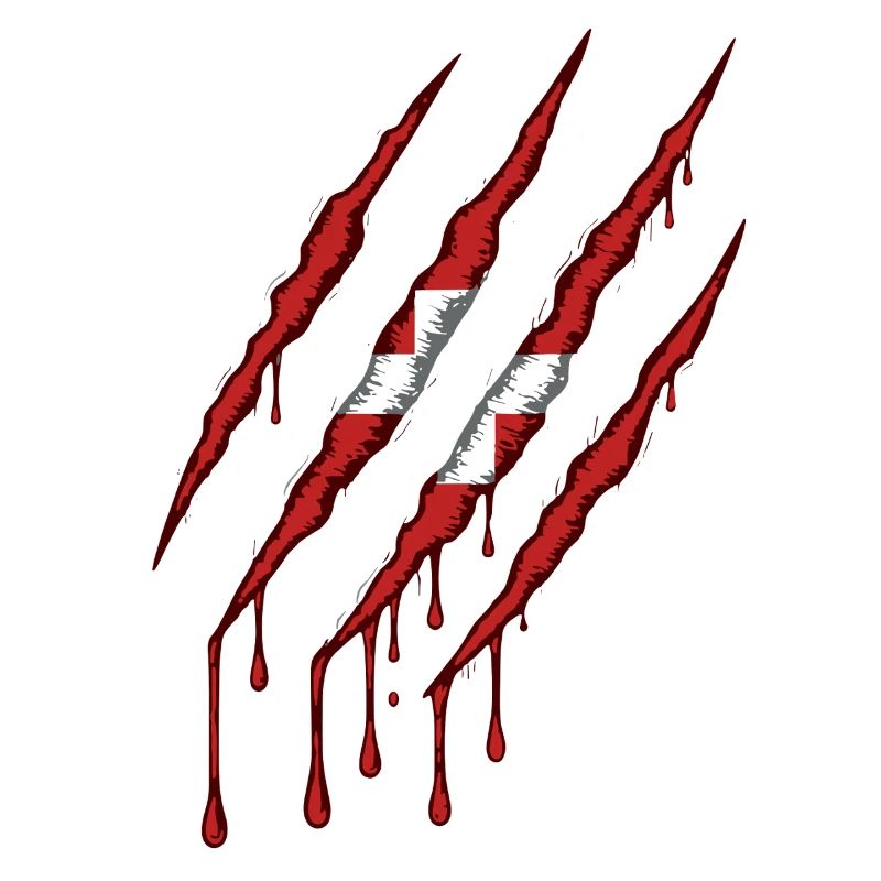 Danemark griffe grunge dannebrog drapeau scratch