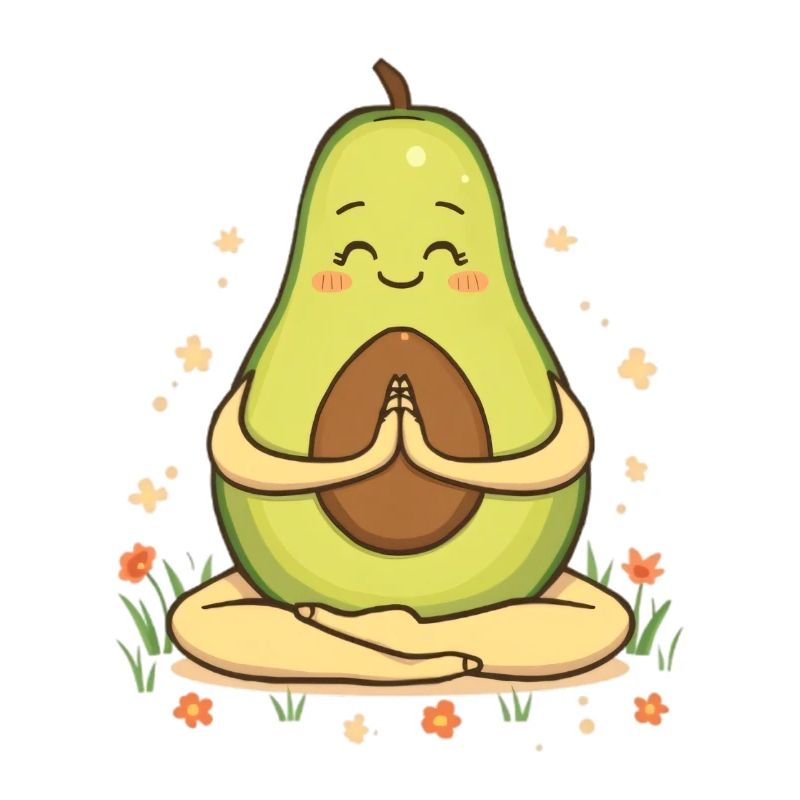 Avocado Meditationsfigur
