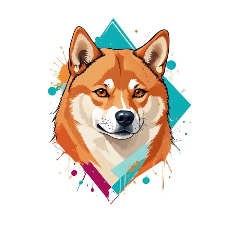 Shiba Inu Geometric Solid Colors