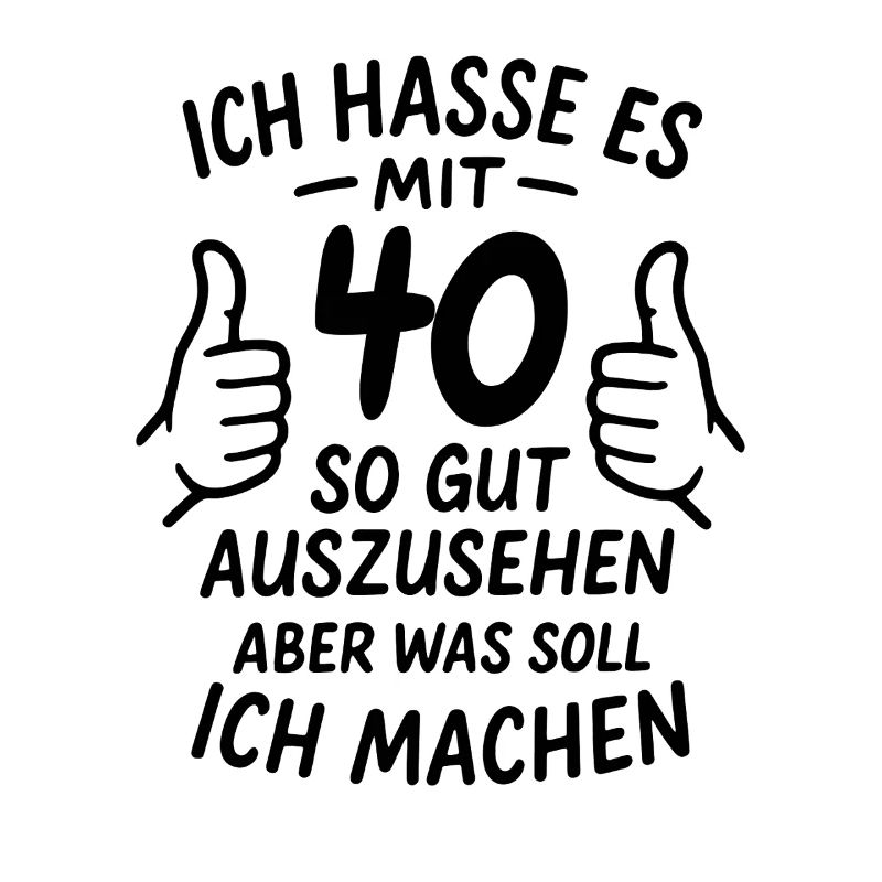 Ich hasse es mit 40 so gut auszusehen - Spruch